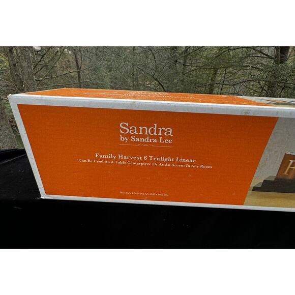 New! 6 Tealight Fall Halloween Family Candle Holder Centerpiece Sandra Lee NIB - Picture 2 of 9